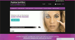 Desktop Screenshot of fashionlentilles.com