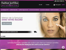 Tablet Screenshot of fashionlentilles.com